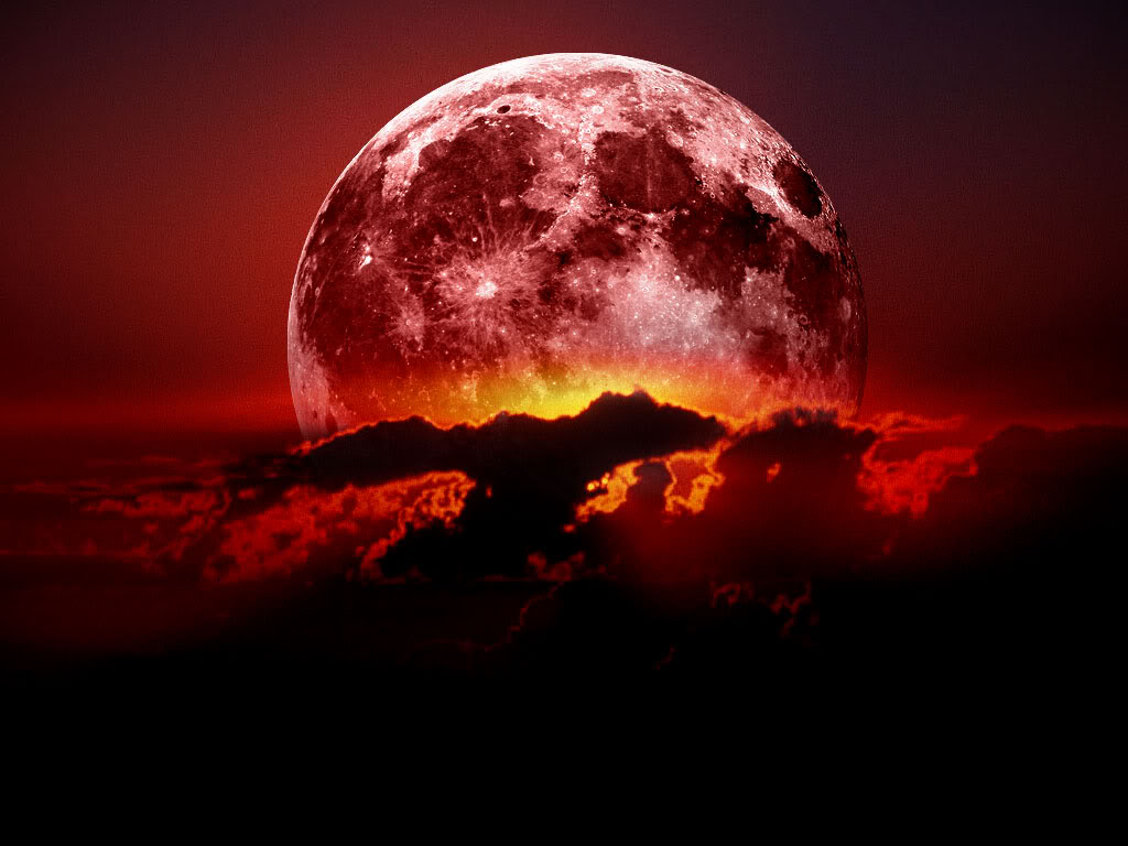 Flying To Red Moon Wallpapers