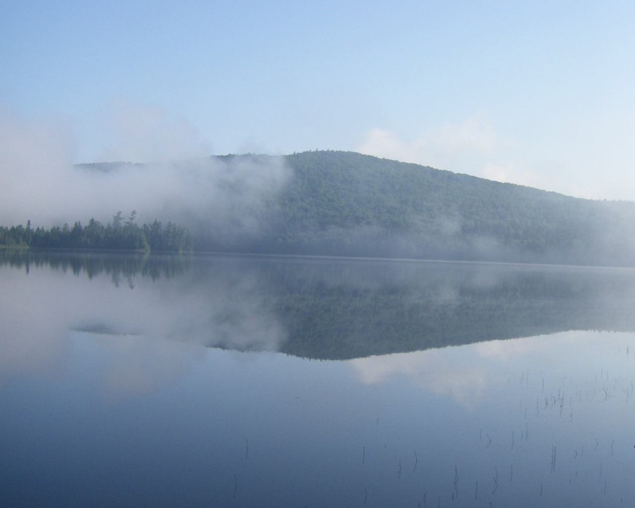 Fog Over Lake Wallpapers