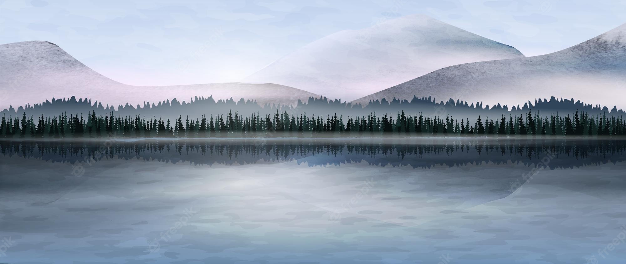 Fog Over Lake Wallpapers