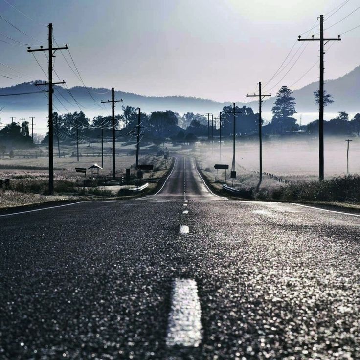 Foggy Empty Road Hd Wallpapers