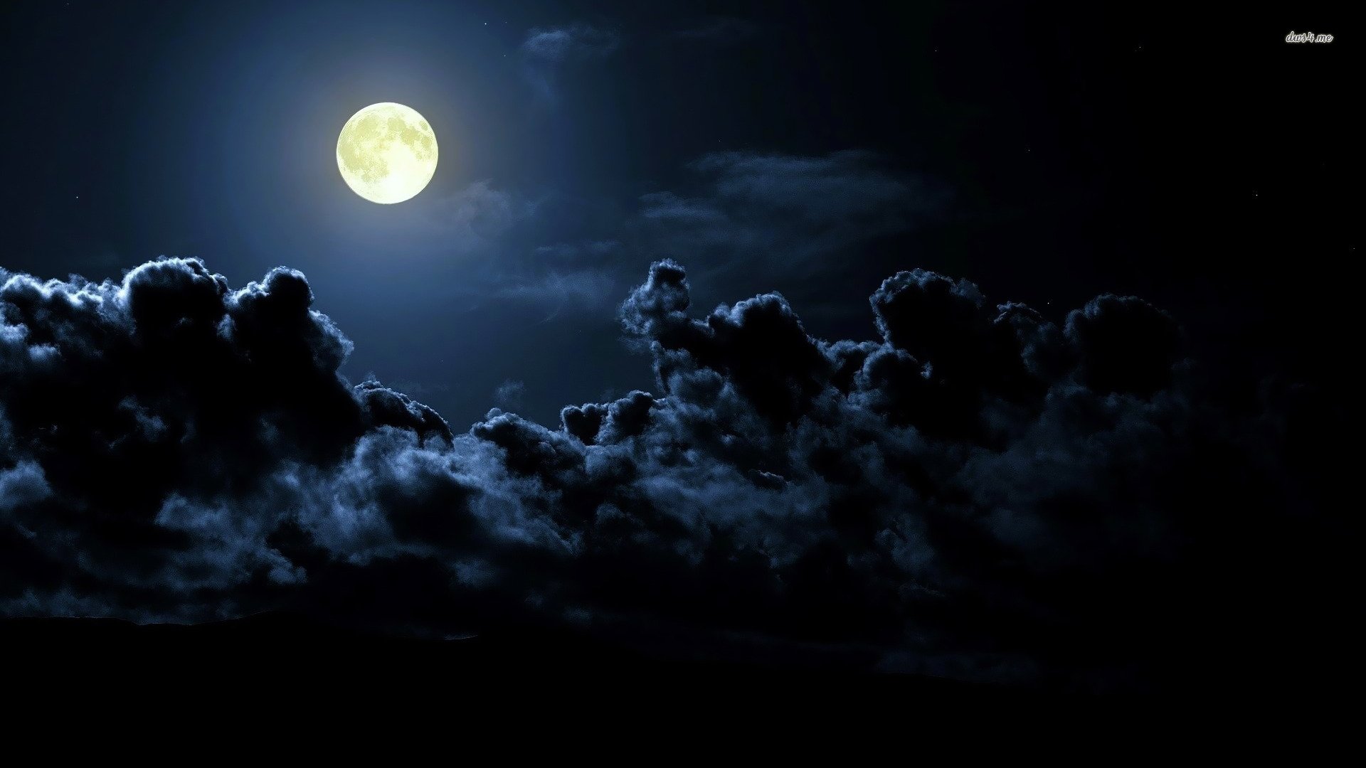 Foggy Night Moon Wallpapers