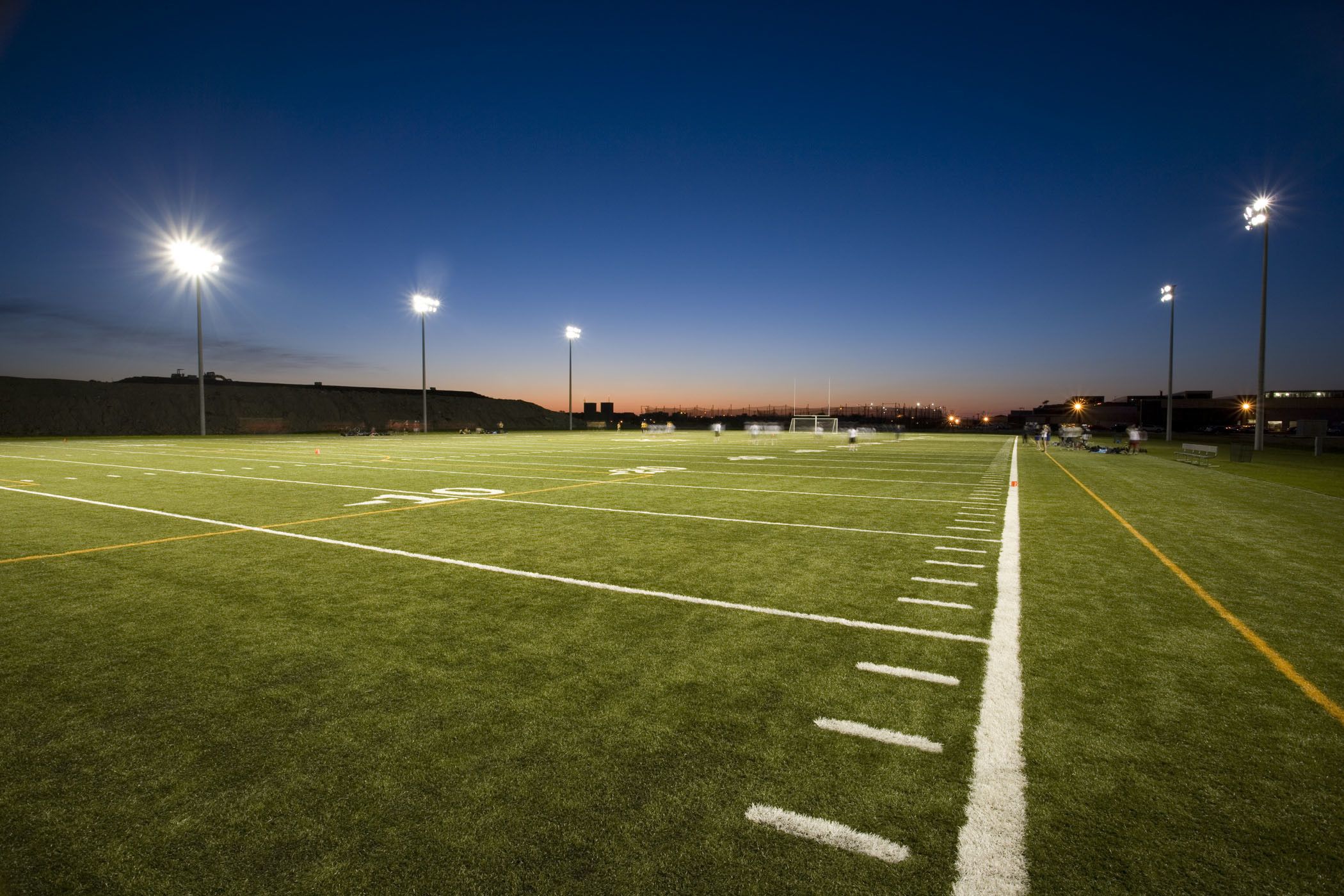 Football Field At Night Wallpapers