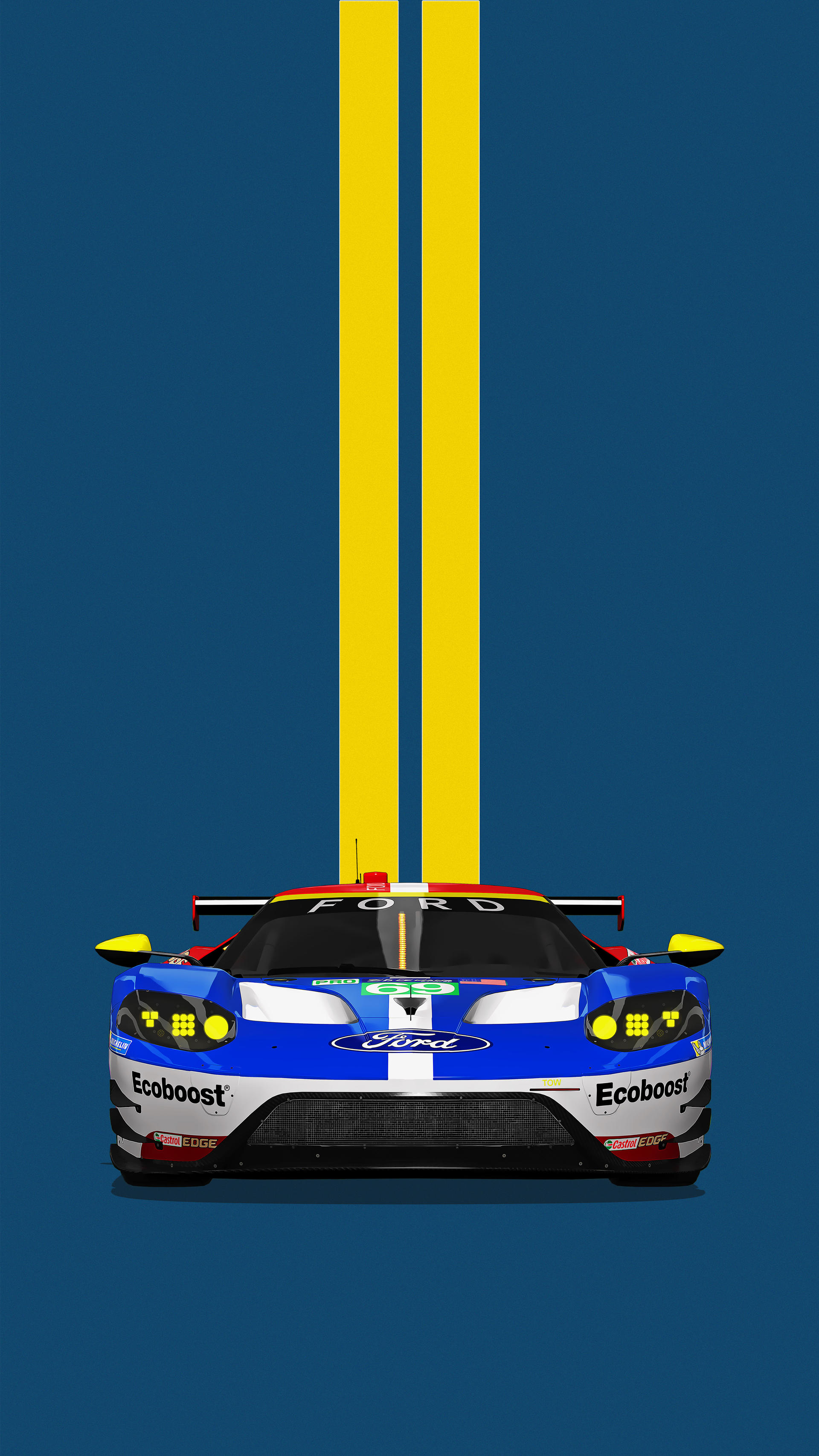 Ford Gt Le Mans Racecar Wallpapers