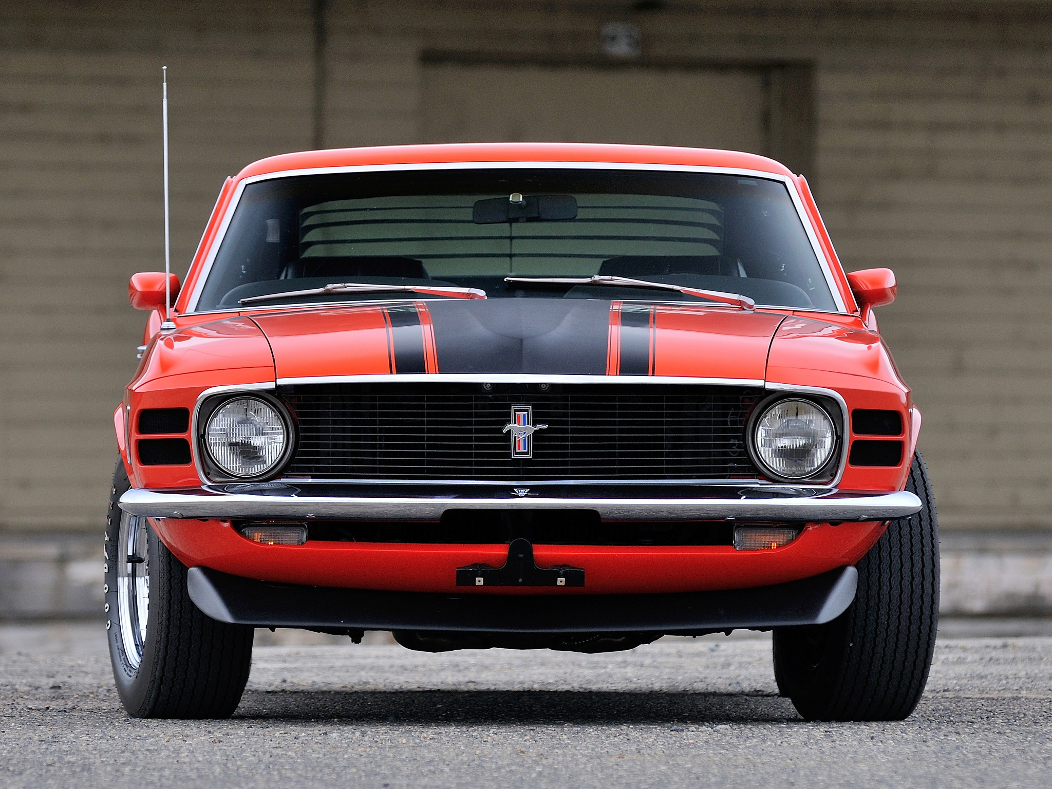 Ford Mustang Boss 302 Red Muscle Car Wallpapers