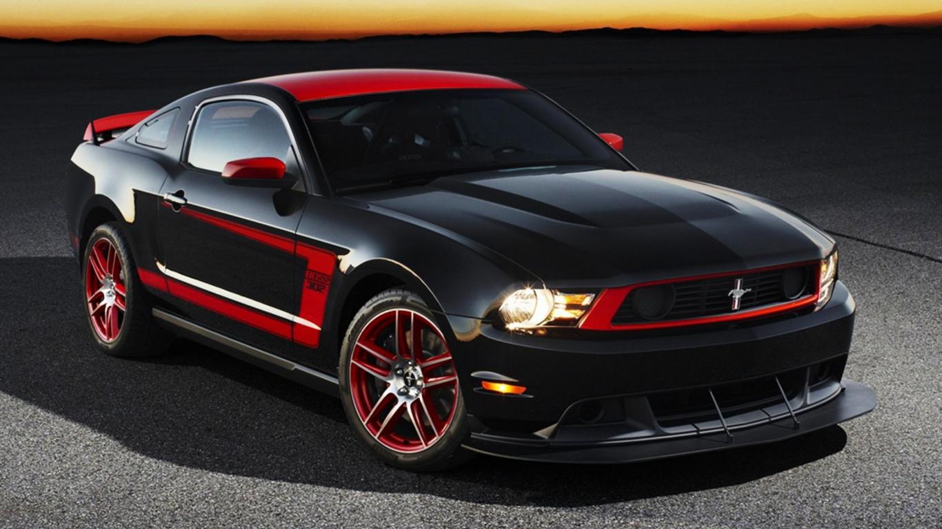 Ford Mustang Boss 302 Red Muscle Car Wallpapers