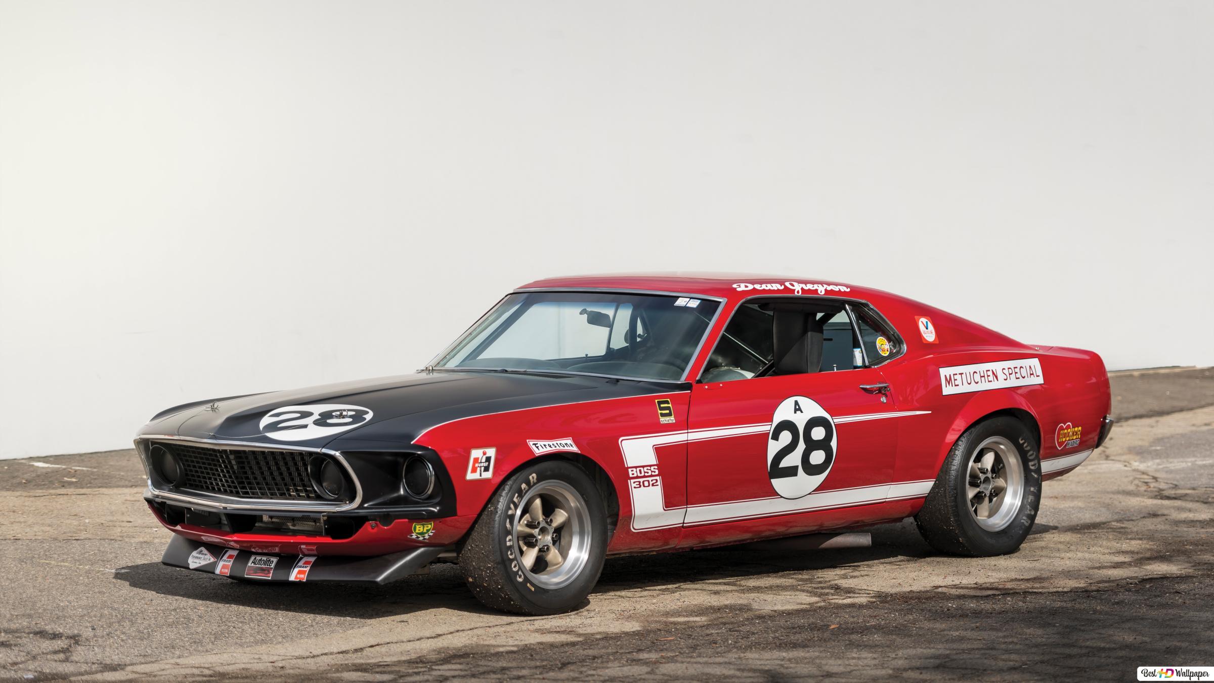 Ford Mustang Boss 302 Red Muscle Car Wallpapers