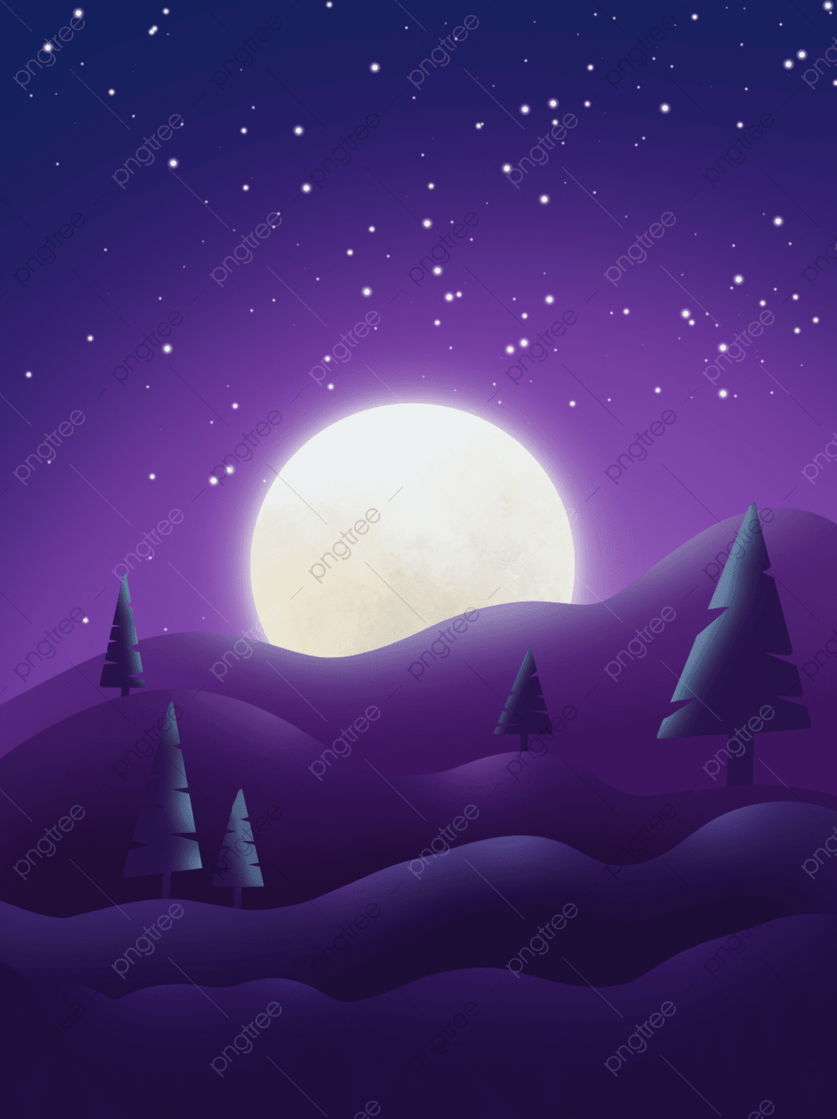 Forest Purple Gradient Wallpapers