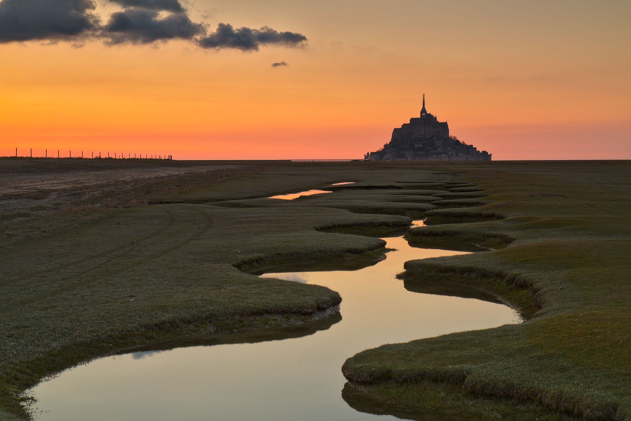 France Landscape Mont Saint-Michel Snow Wallpapers