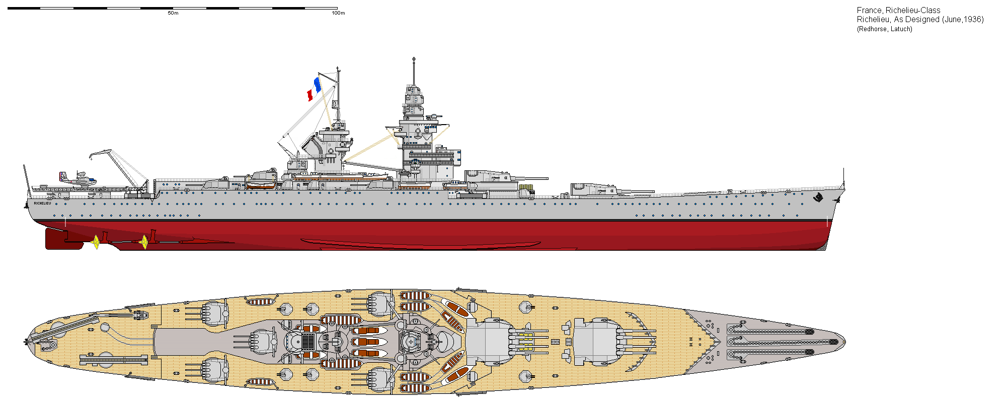 French Battleship Jean Bart (1940) Wallpapers