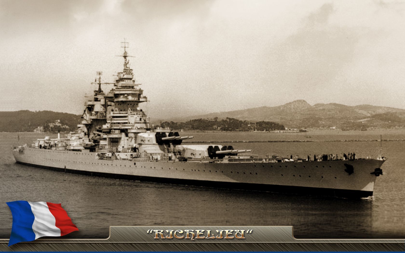 French Battleship Richelieu Wallpapers