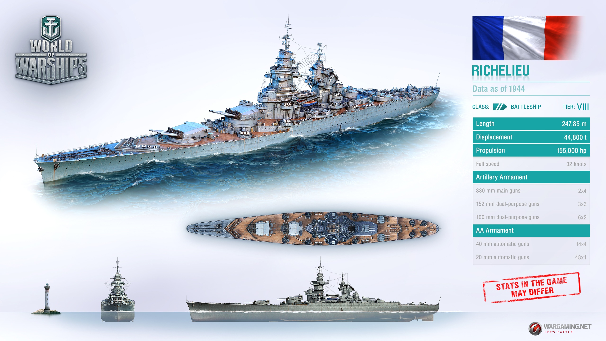 French Battleship Richelieu Wallpapers