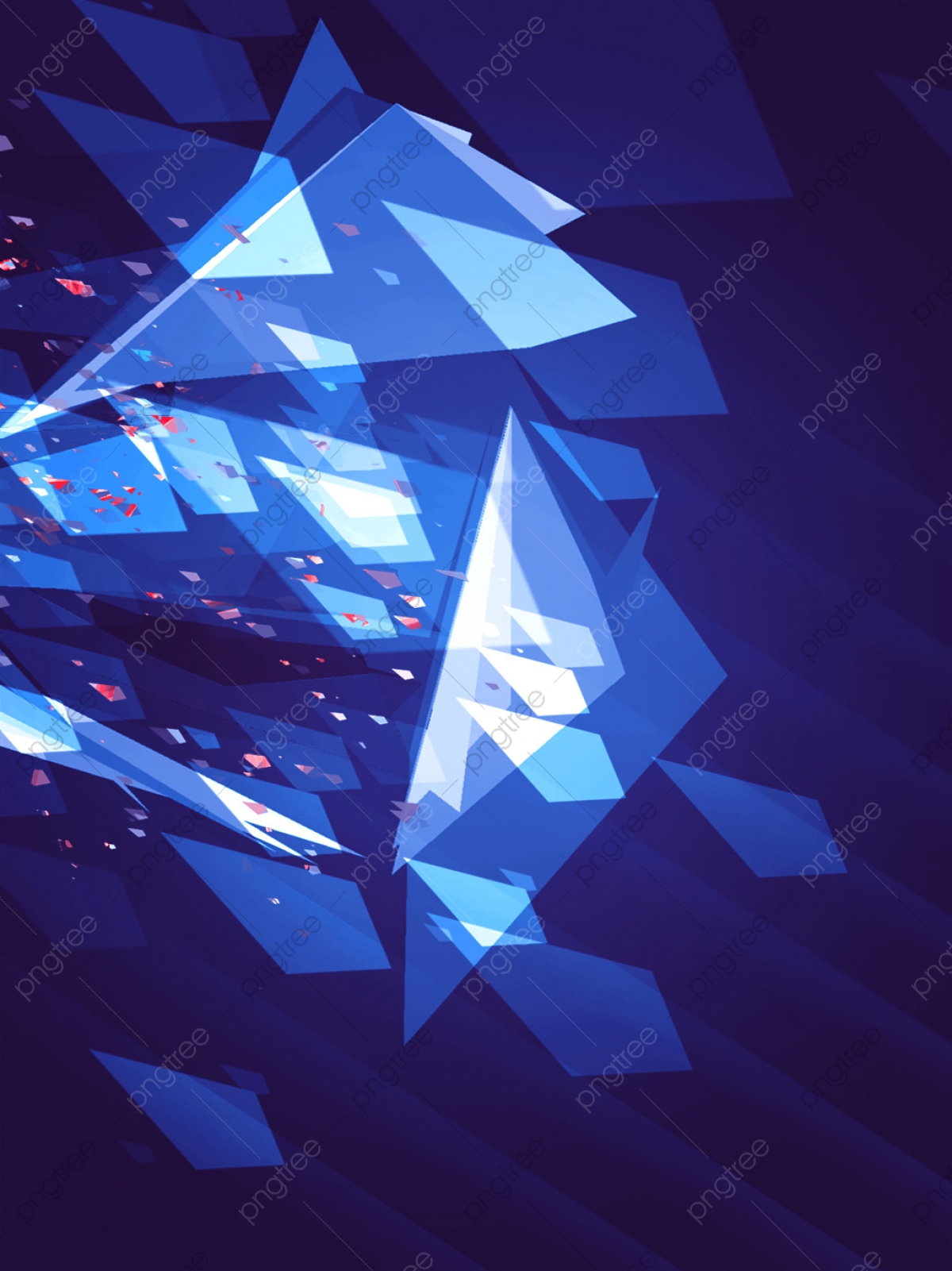 Frosty Blue Polygon Wallpapers