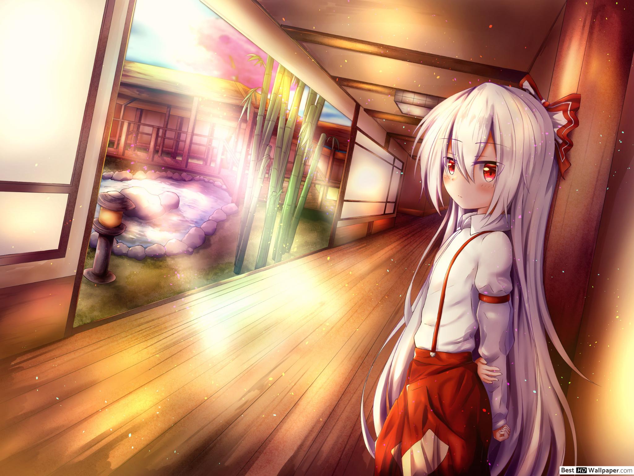 Fujiwara No Mokou 4K Art Wallpapers