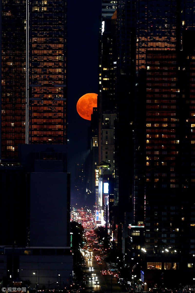 Full Moon Over Manhattan Wallpapers