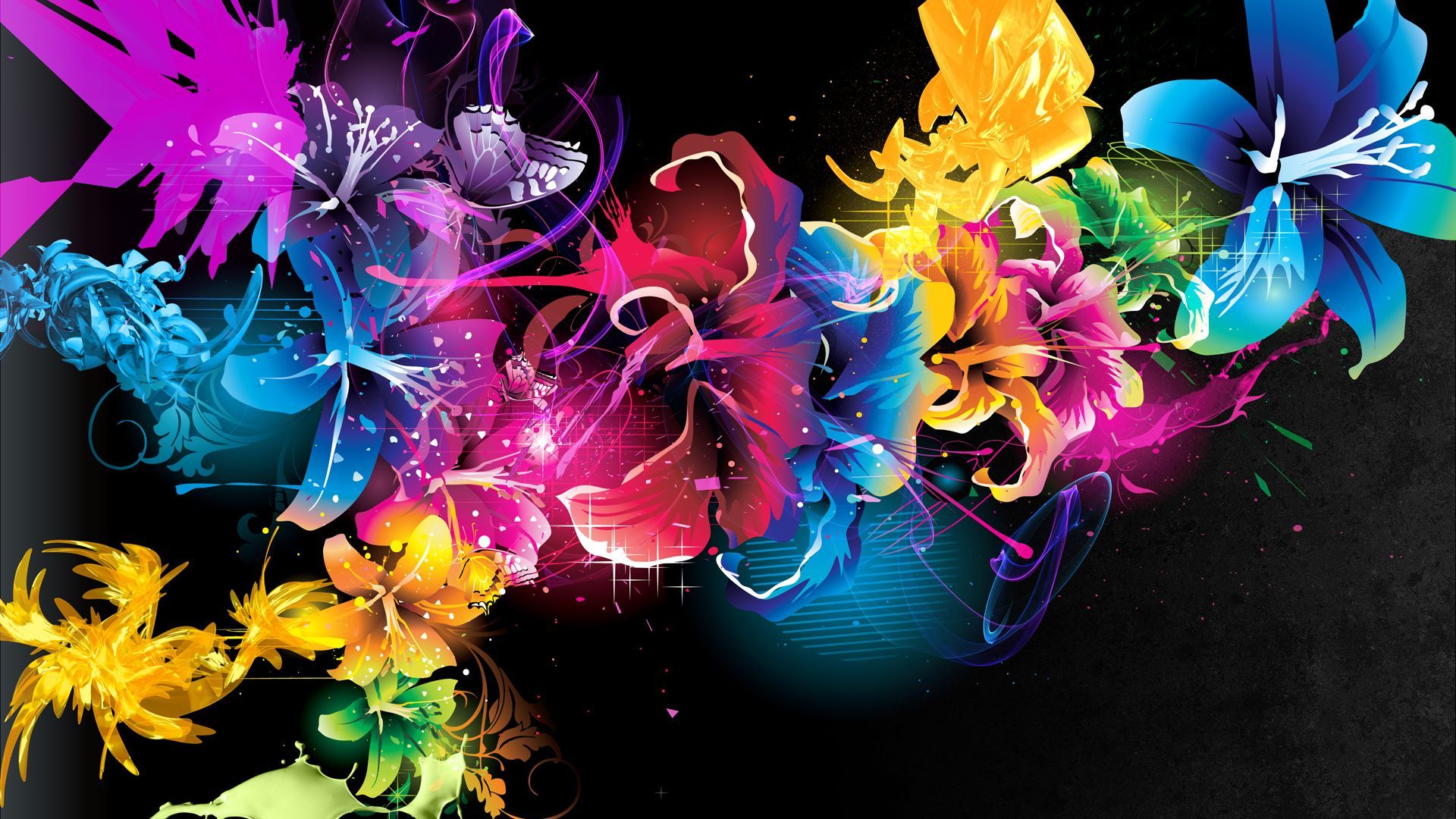 Fun Floral Artwork Wallpapers