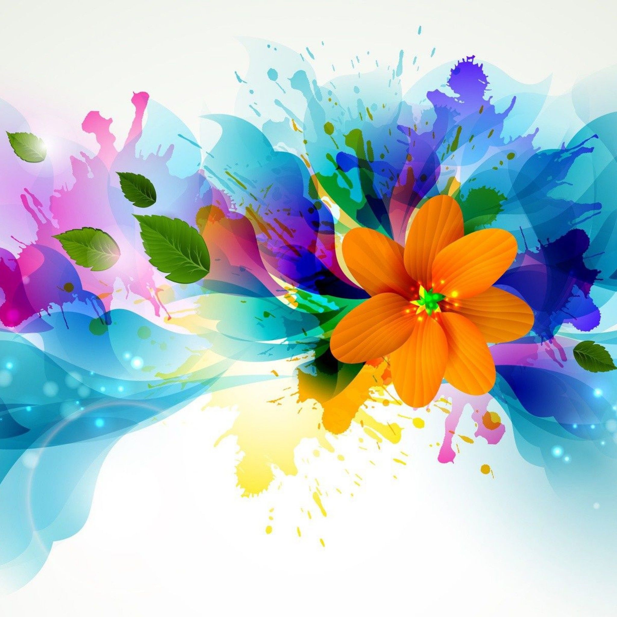 Fun Floral Artwork Wallpapers