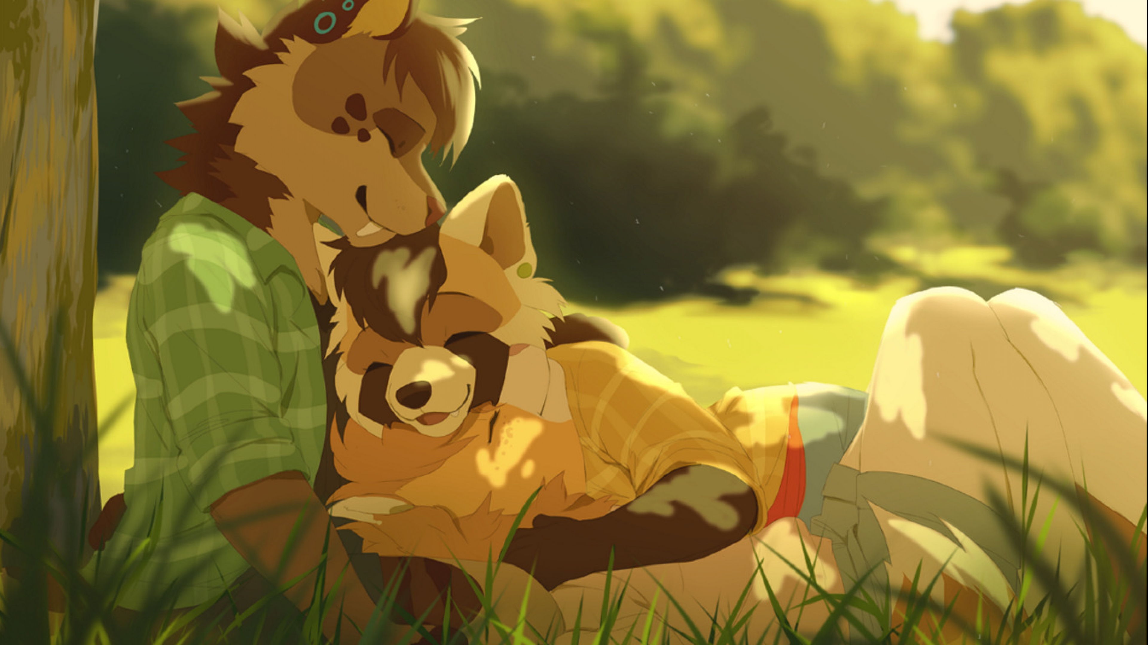 Furry Couple Anime Art Wallpapers