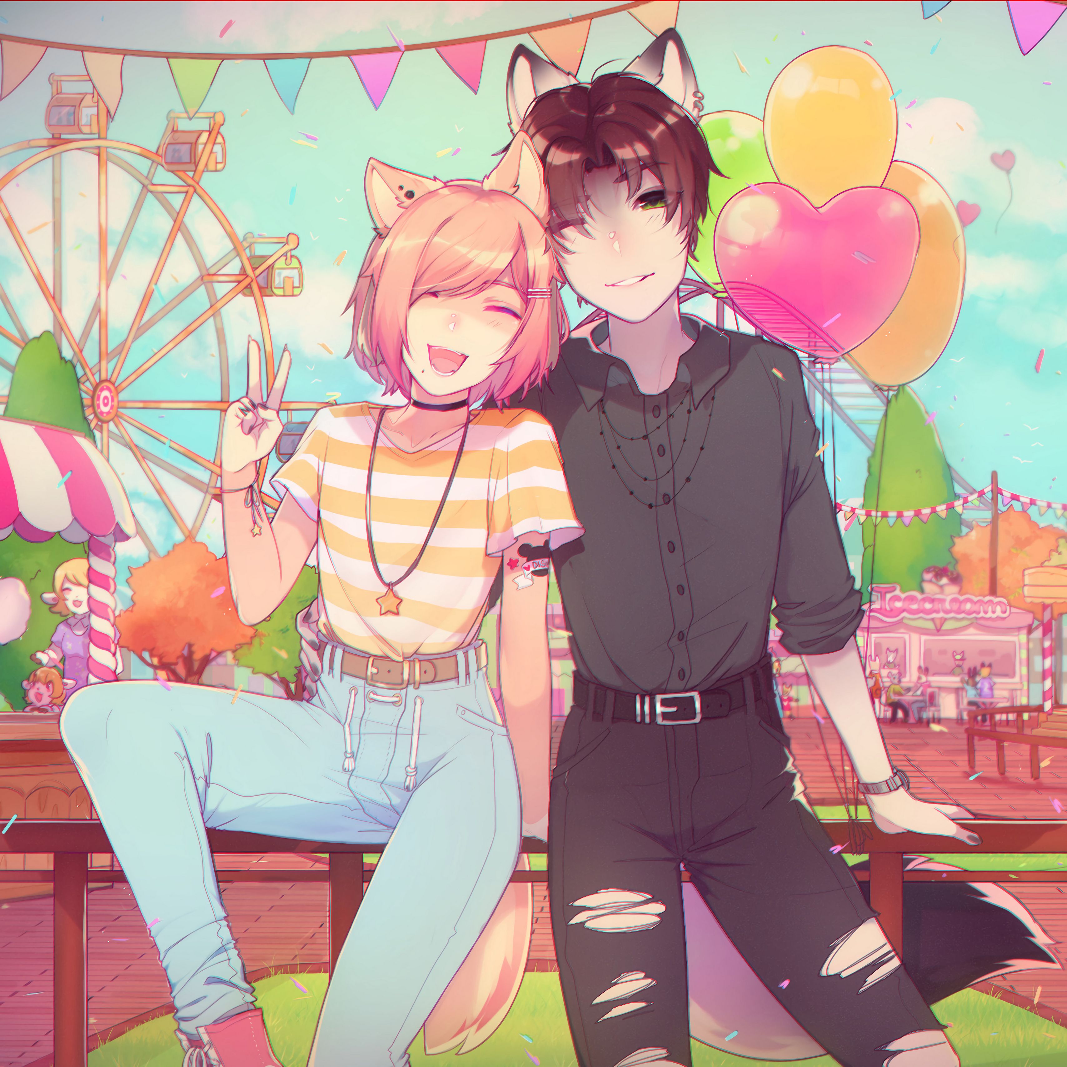 Furry Couple Anime Art Wallpapers