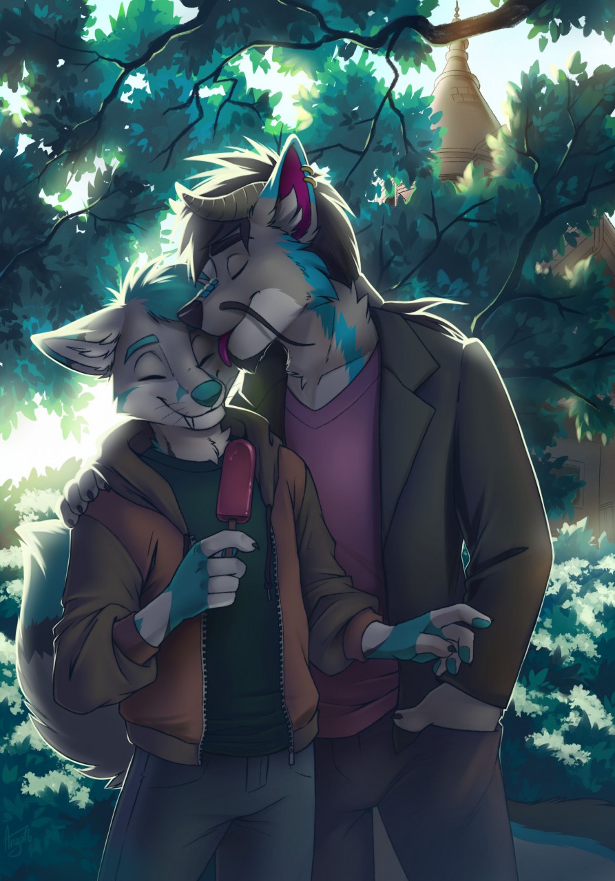 Furry Couple Anime Art Wallpapers