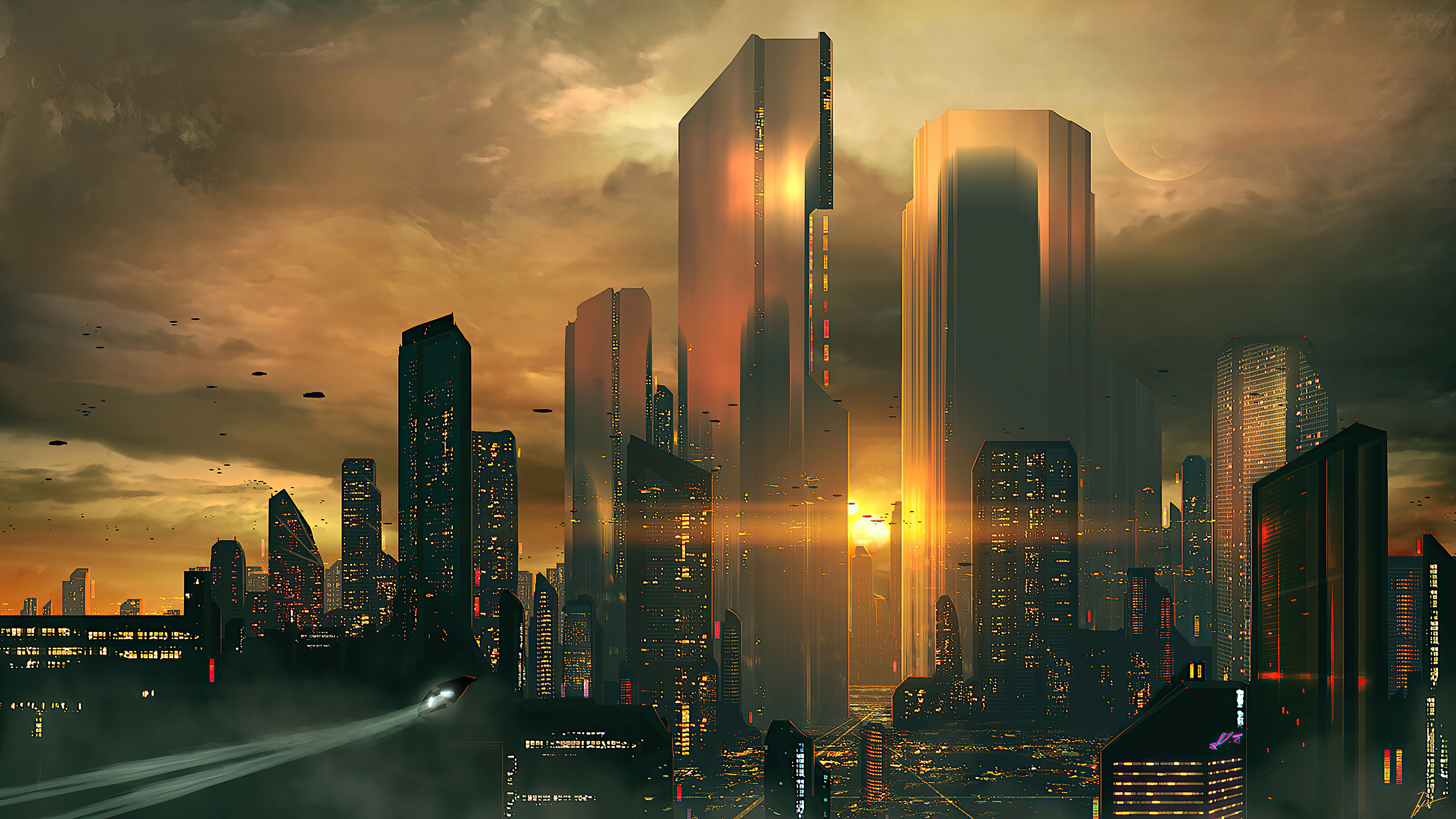 Futuristic 4K Cityscape Wallpapers