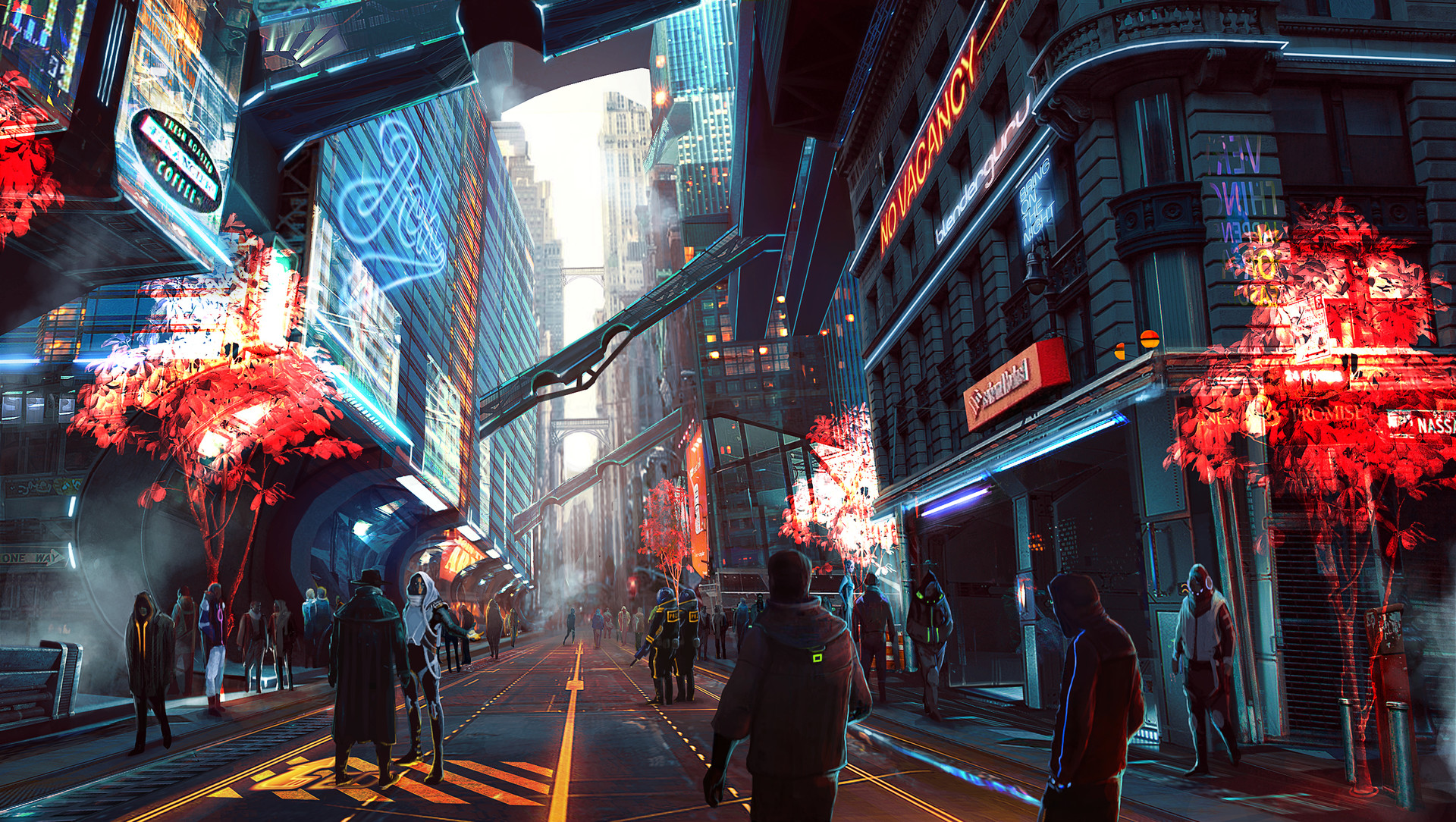 Futuristic City Night Wallpapers