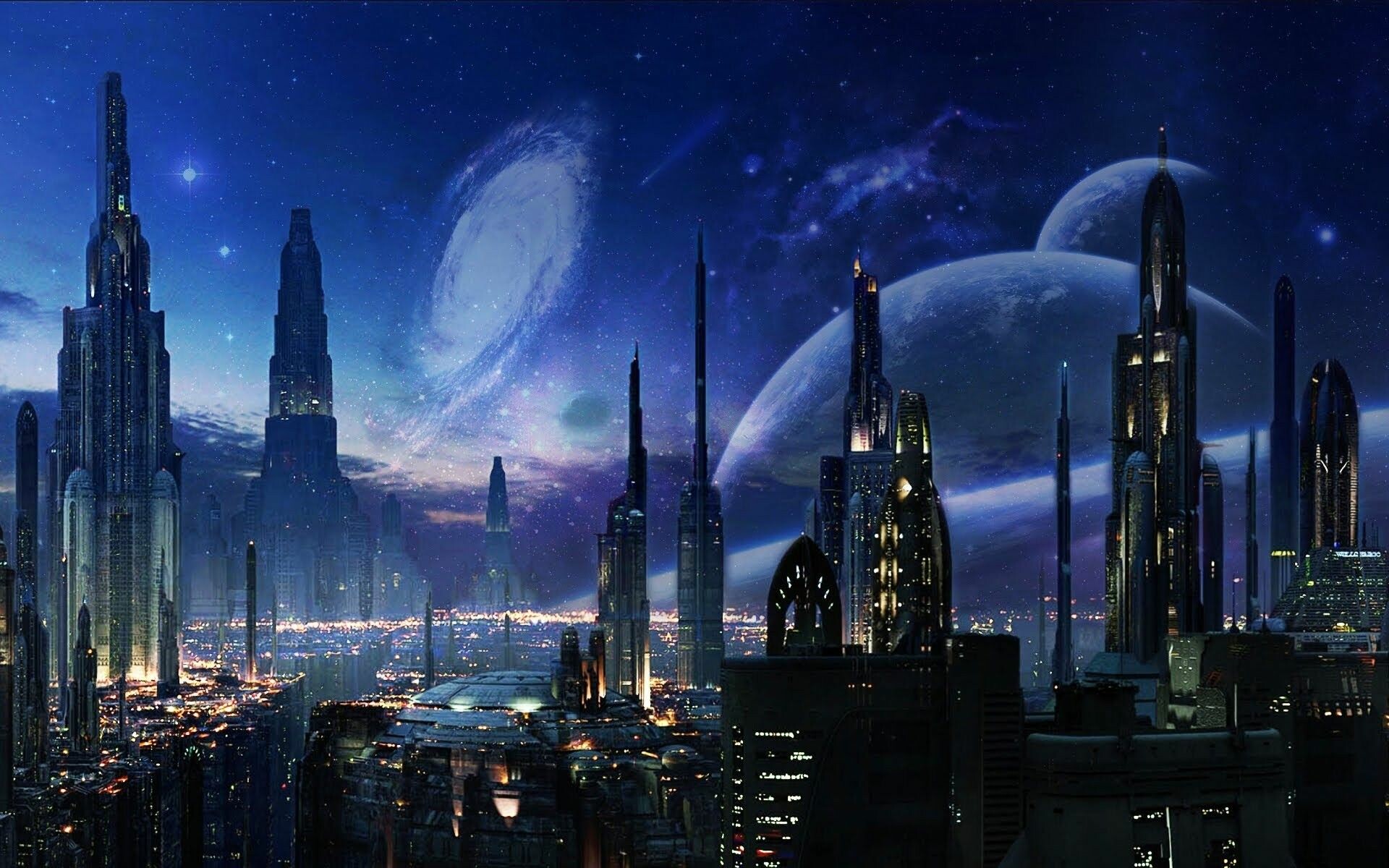 Futuristic City Night Wallpapers