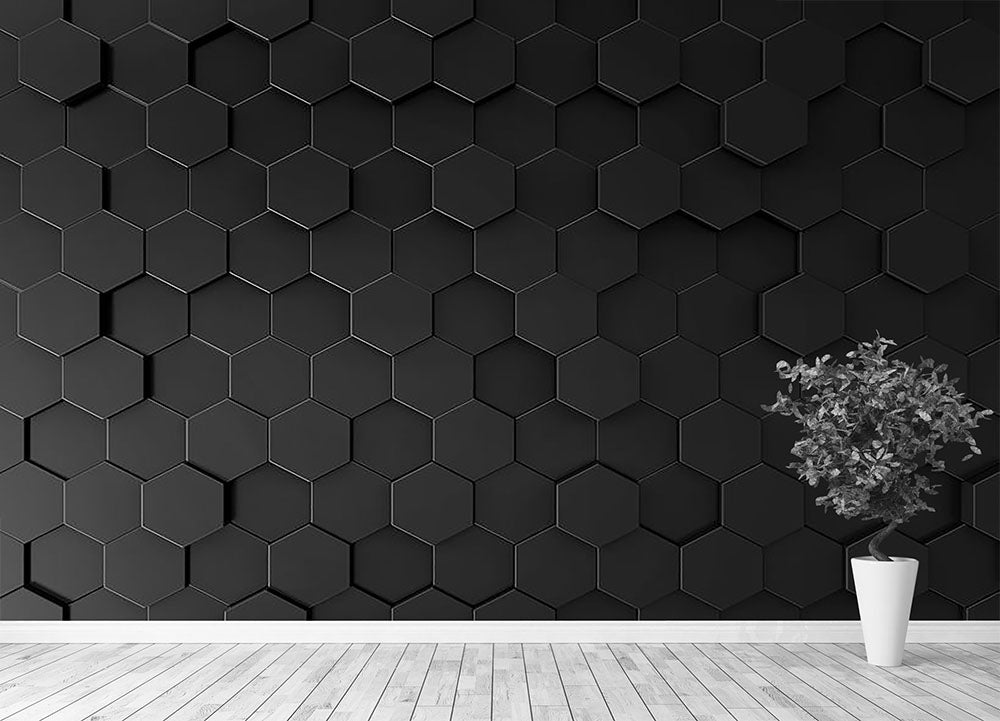 Futuristic Dark Hexagon 10K Wallpapers