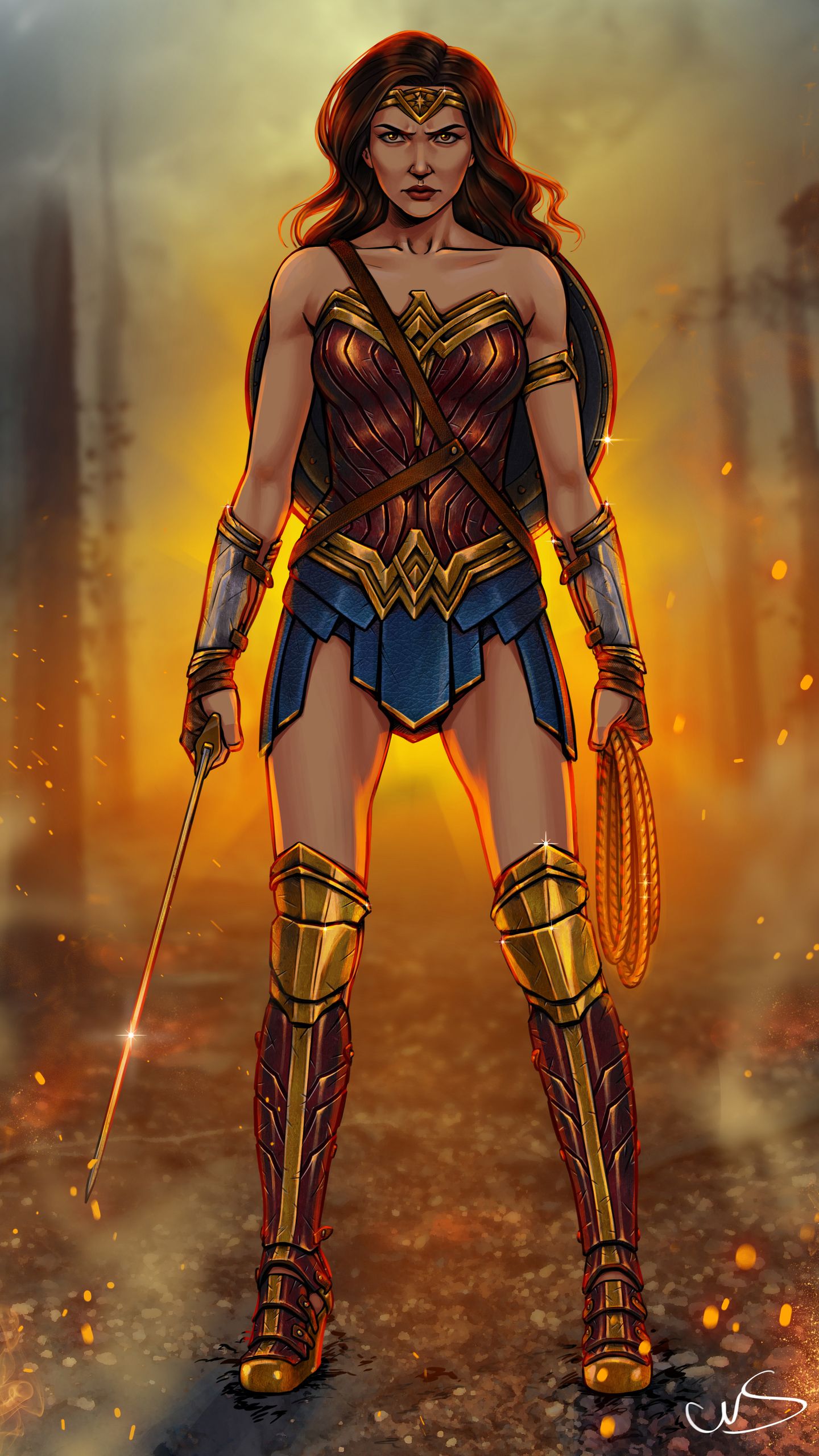 Gal Gadot Wonder Woman Digital Draw Wallpapers