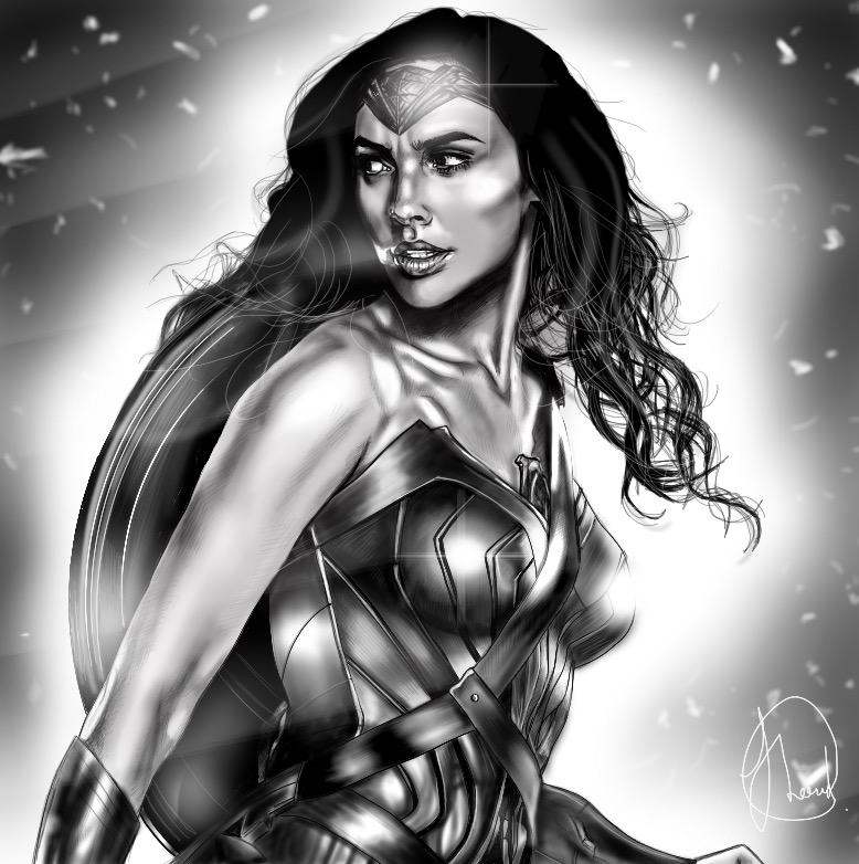 Gal Gadot Wonder Woman Digital Draw Wallpapers