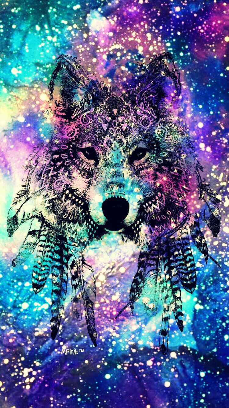 Galaxy Cute Wolf Drawings Wallpapers