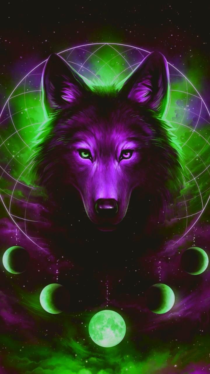 Galaxy Cute Wolf Drawings Wallpapers