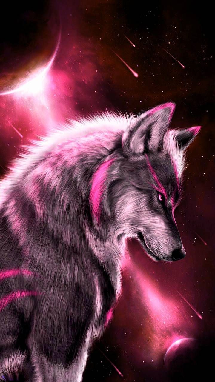 Galaxy Cute Wolf Drawings Wallpapers