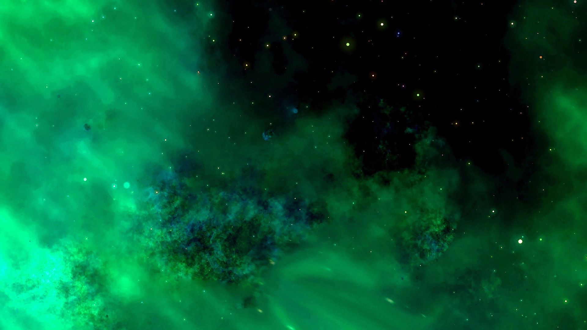 Galaxy Green Space Wallpapers