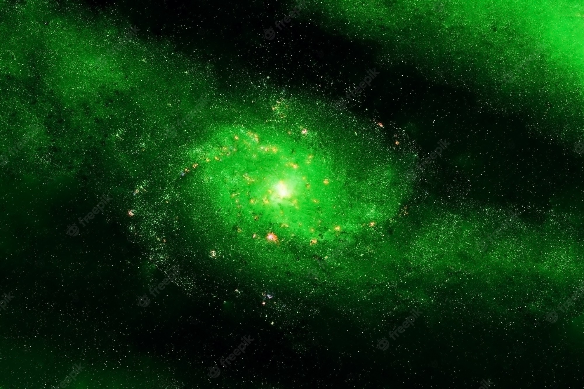 Galaxy Green Space Wallpapers