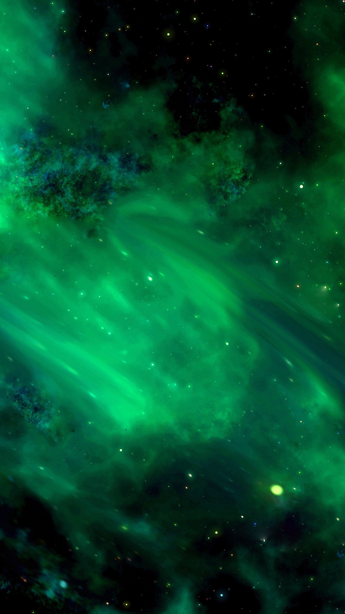 Galaxy Green Space Wallpapers