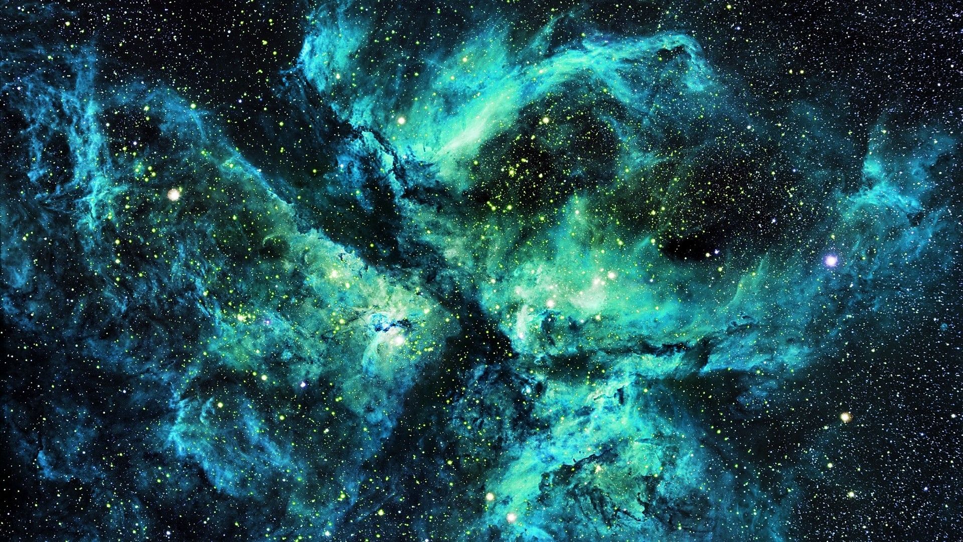 Galaxy Green Space Wallpapers