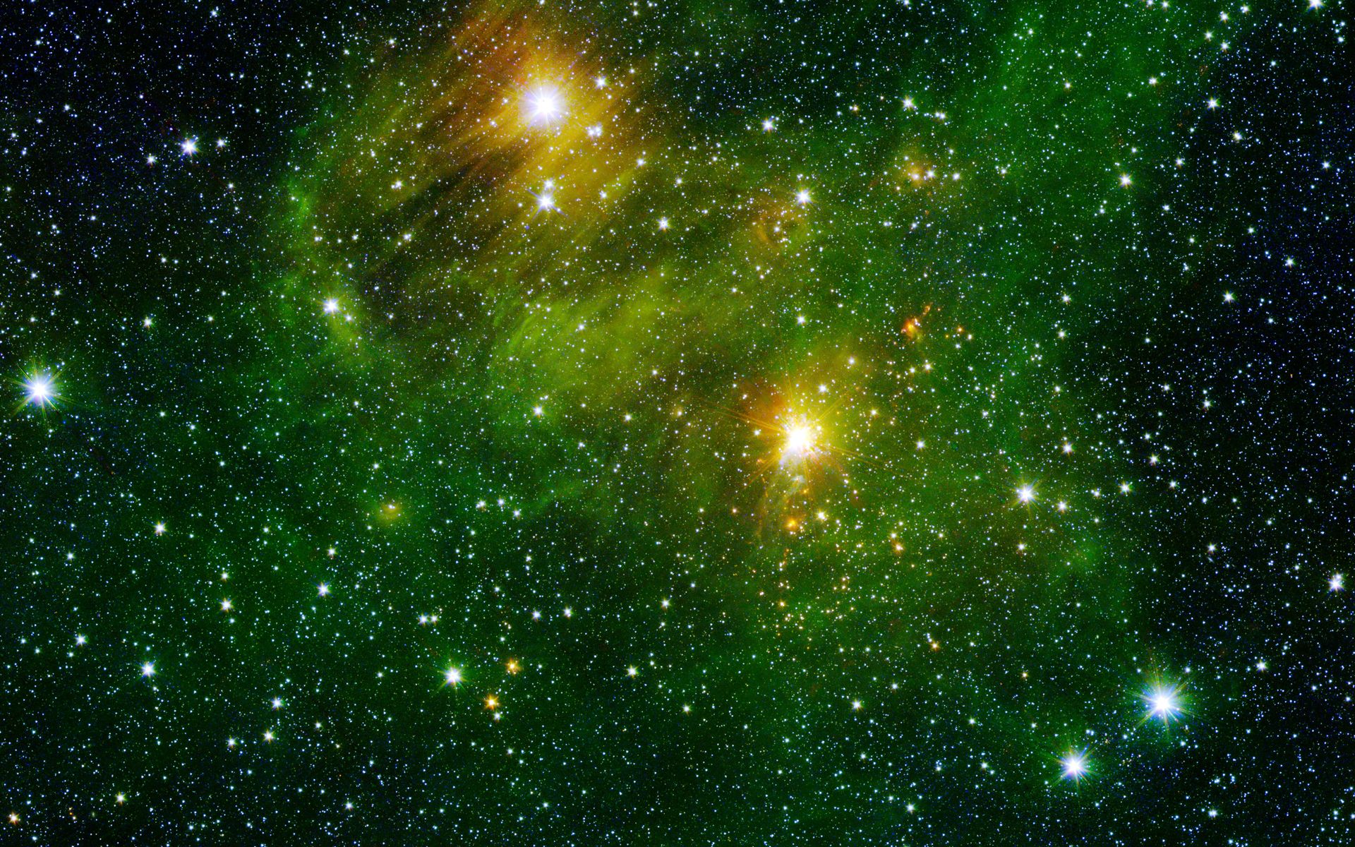 Galaxy Green Space Wallpapers