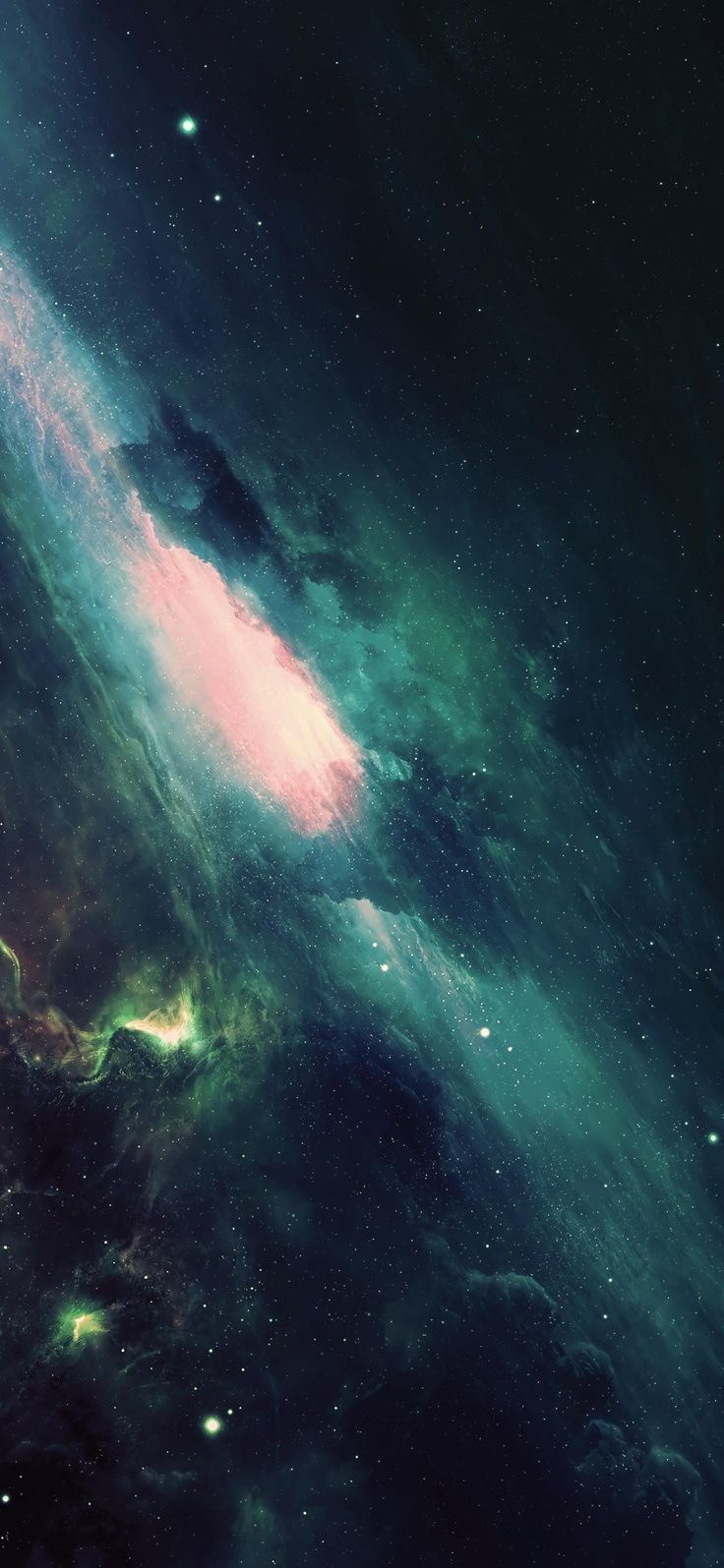 Galaxy Green Space Wallpapers