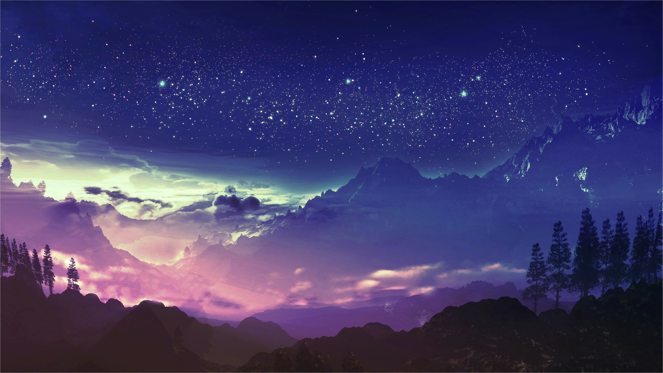 Galaxy Mountain Wallpapers