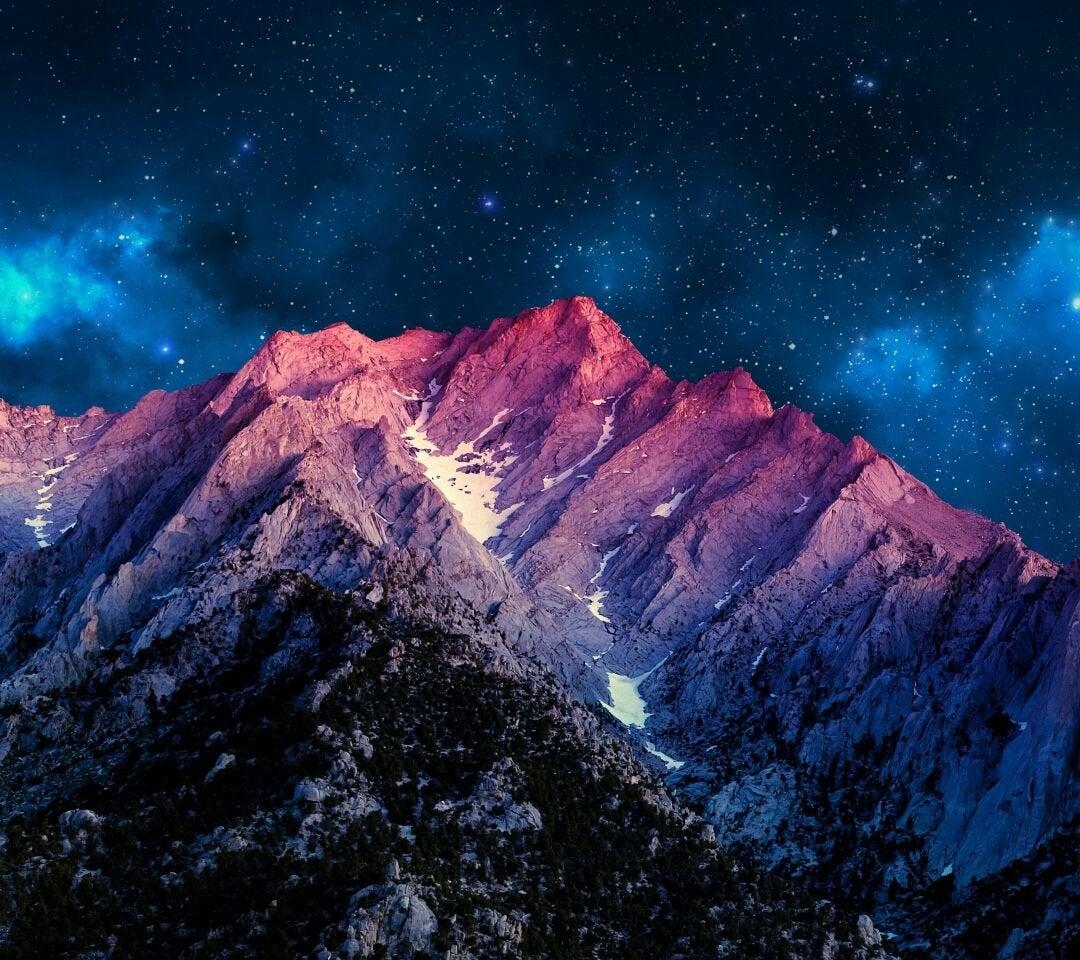 Galaxy Stars Over Mountain Wallpapers