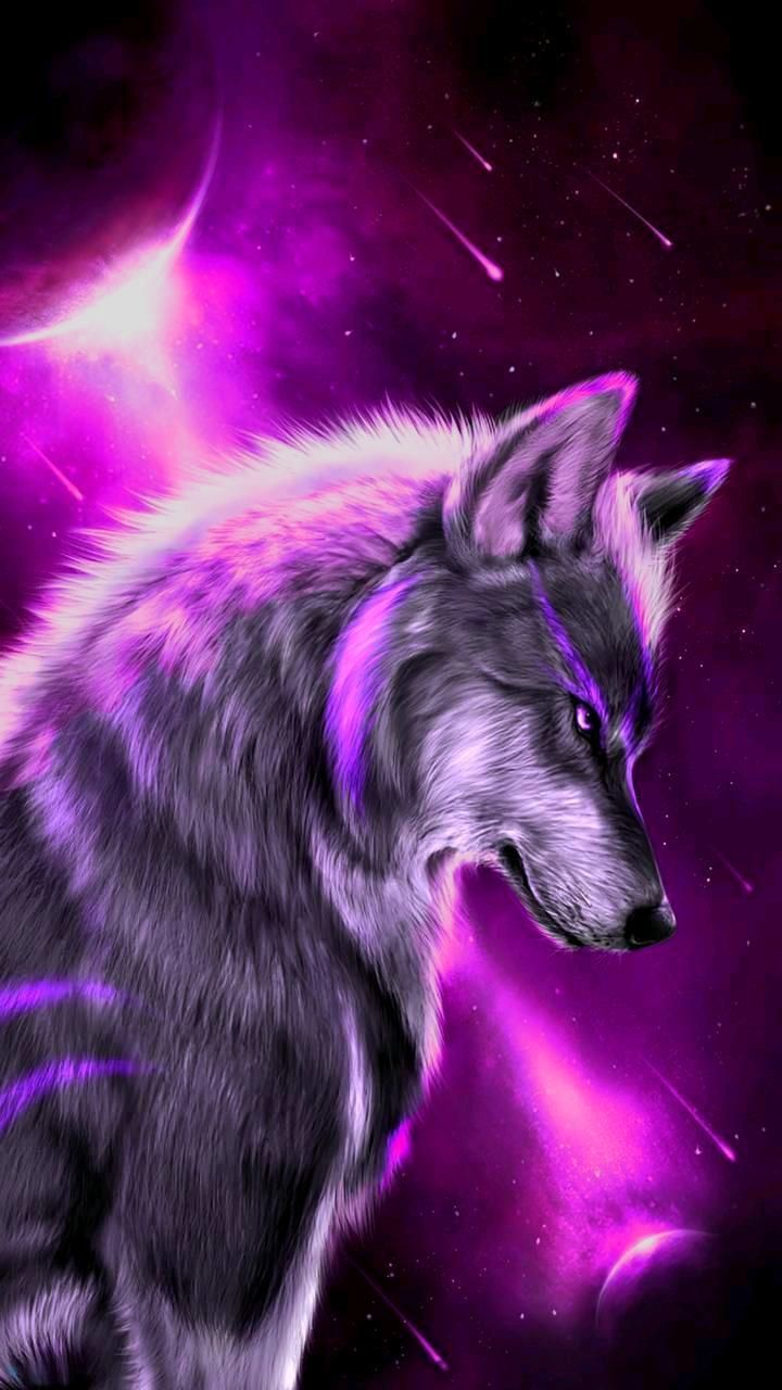 Galaxy Wolf Girl Wallpapers