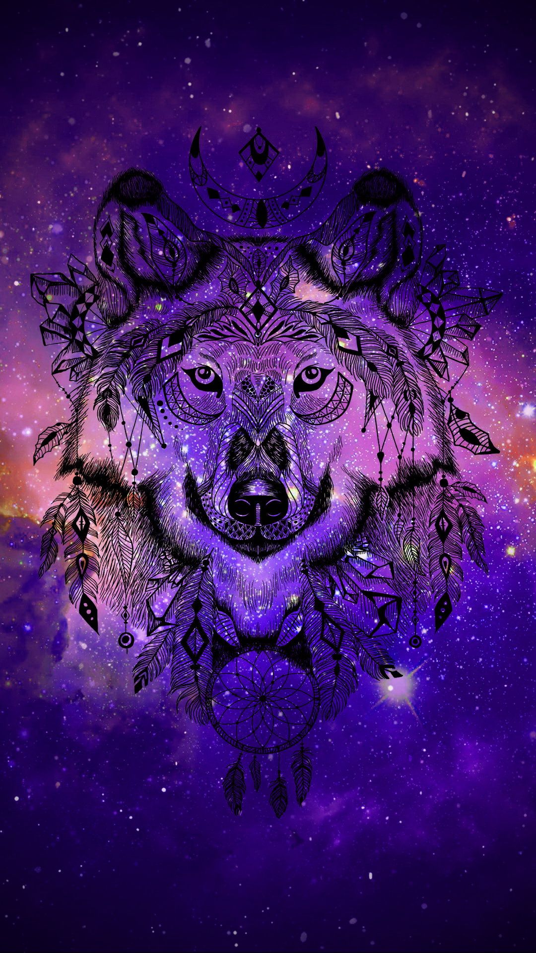 Galaxy Wolf Girl Wallpapers