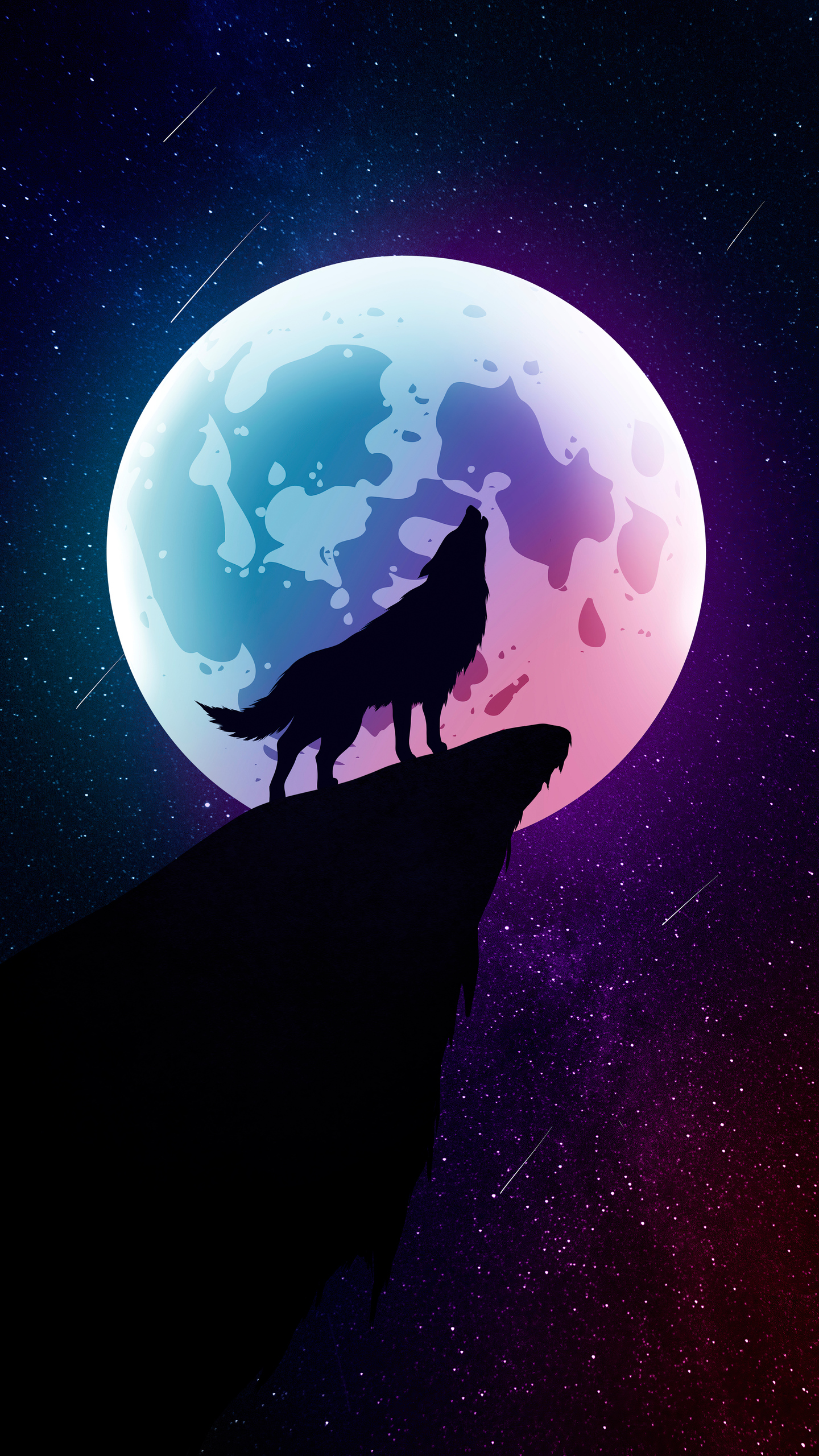 Galaxy Wolf Howling Wallpapers