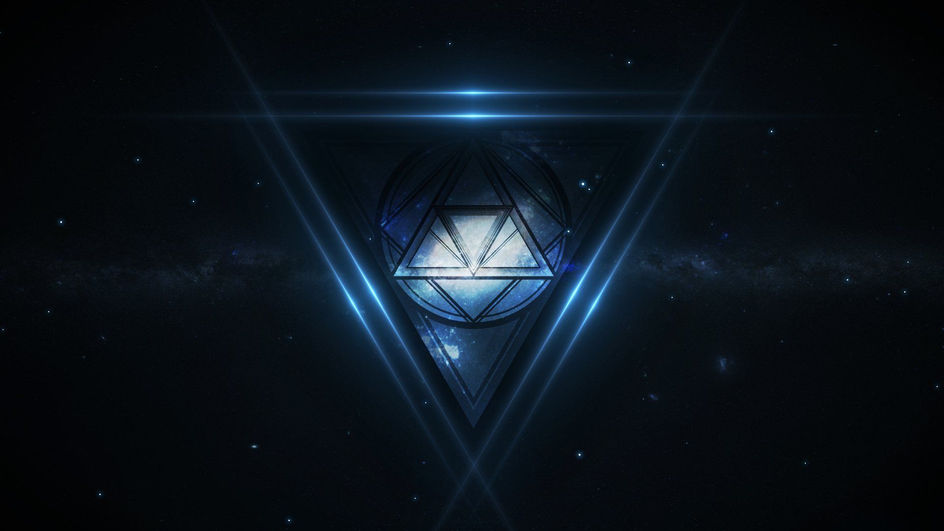 Galaxy Wolf Triangle Wallpapers