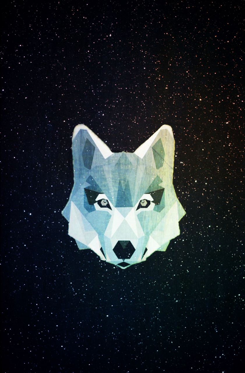 Galaxy Wolf Triangle Wallpapers