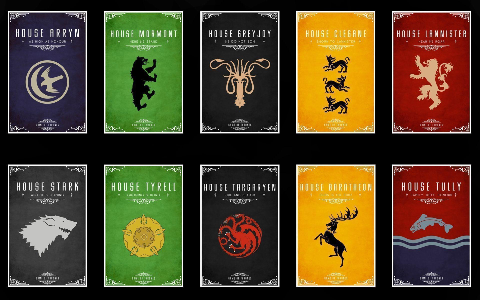 Game Of Thrones House Sigils Wallpapers