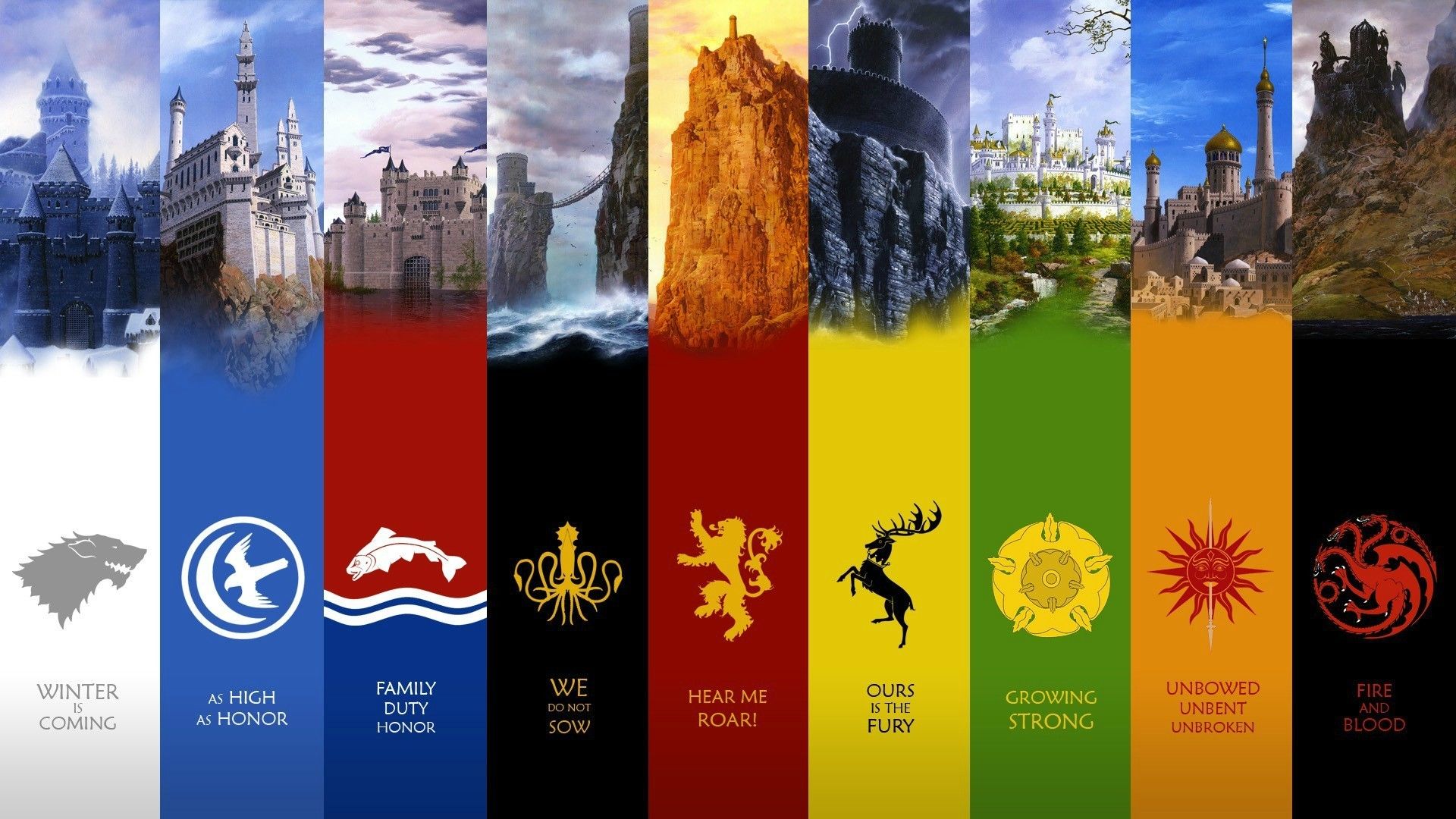 Game Of Thrones House Sigils Wallpapers