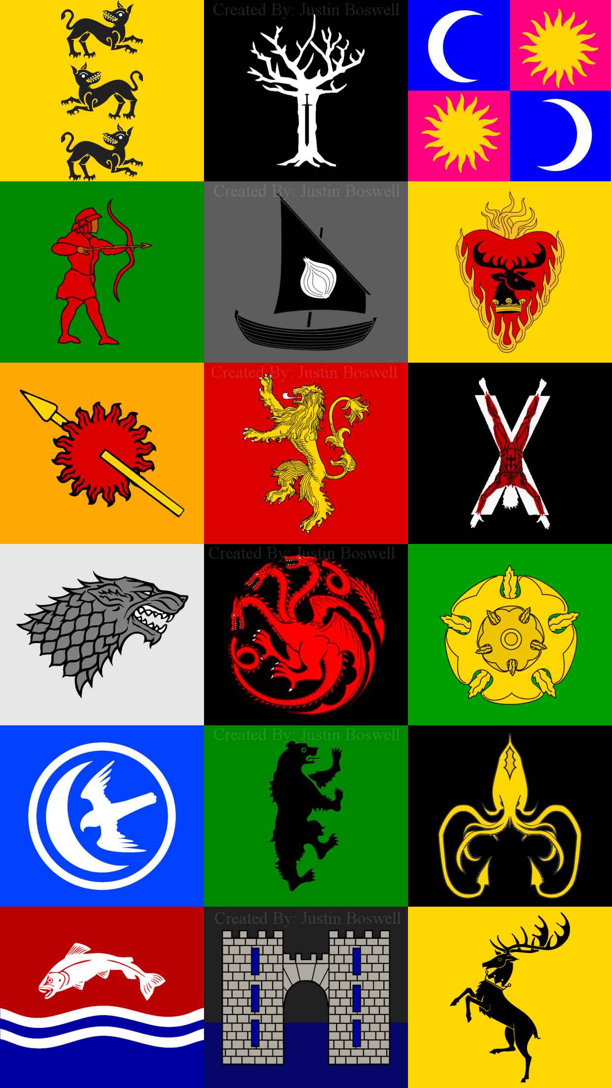 Game Of Thrones House Sigils Wallpapers