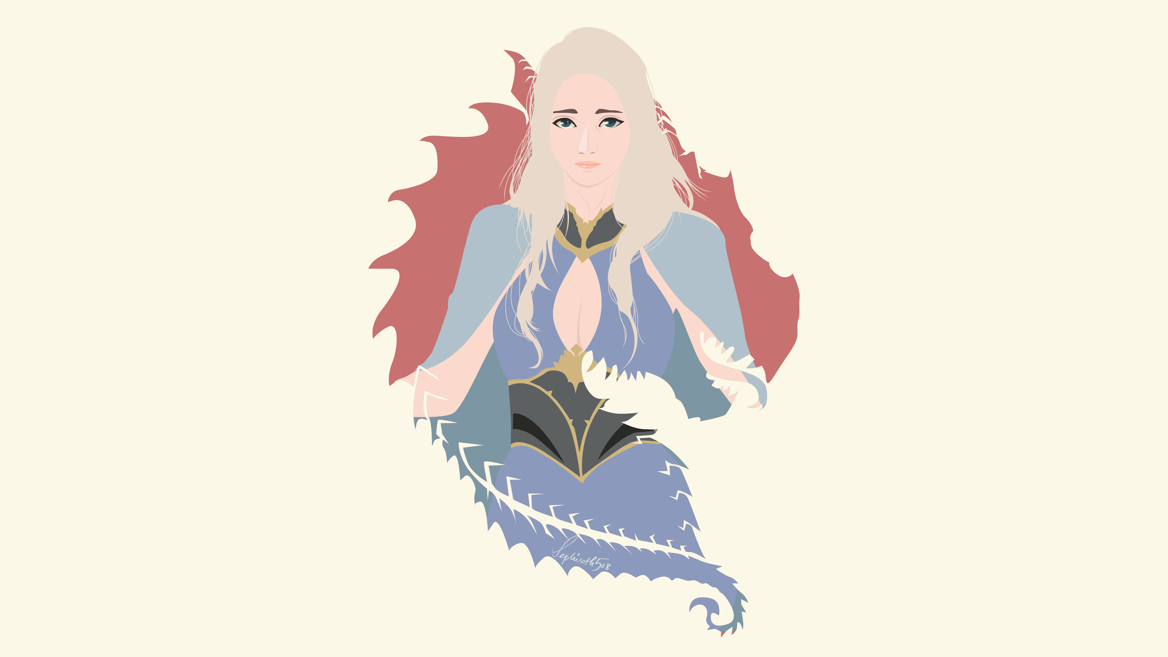 Game Of Thrones Khal Drogo Artwork Minimalism Wallpapers