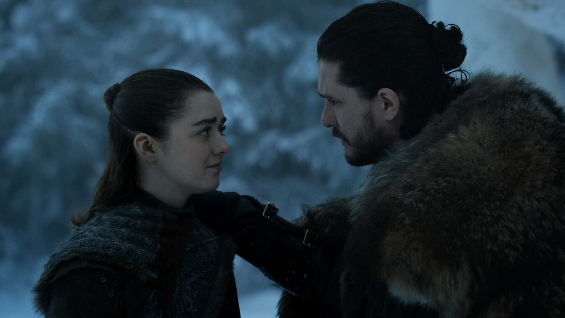 Game Of Thrones Season 8 Jon Snow And Daenerys Targaryen In Winterfell Episode 1 Image Wallpapers